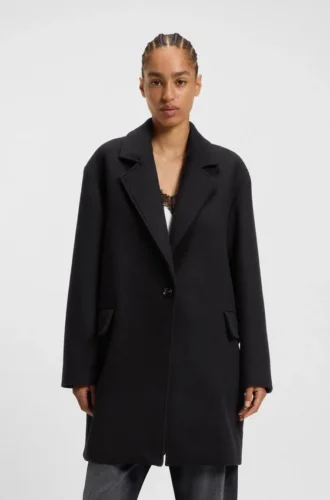 Twill coat in a blazer style