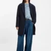Twill coat in a blazer style