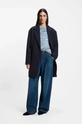 Twill coat in a blazer style