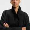 Twill coat in a blazer style