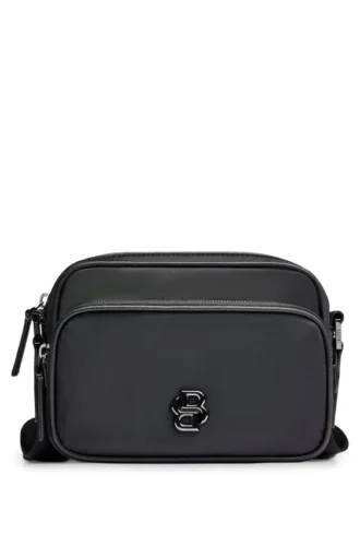 Twill crossbody bag with Double B monogram