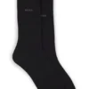 Two-pack dress socks in soft, compact cotton
