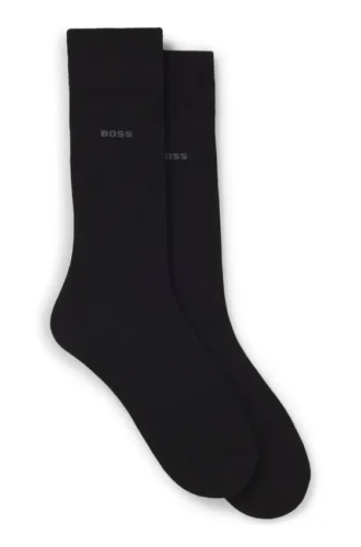 Two-pack dress socks in soft, compact cotton