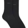 Two-pack dress socks in soft, compact cotton
