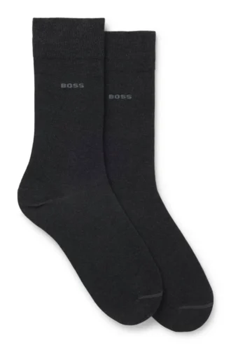 Two-pack dress socks in soft, compact cotton