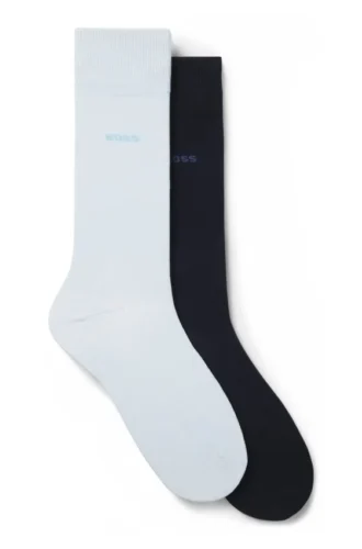 Two-pack dress socks in soft, compact cotton