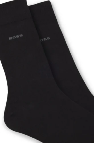 Two-pack dress socks in soft, compact cotton