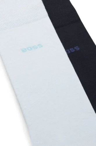 Two-pack dress socks in soft, compact cotton
