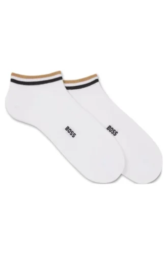 Two-pack of ankle socks with signature-stripe cuffs