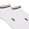 Two-pack of ankle socks with signature-stripe cuffs