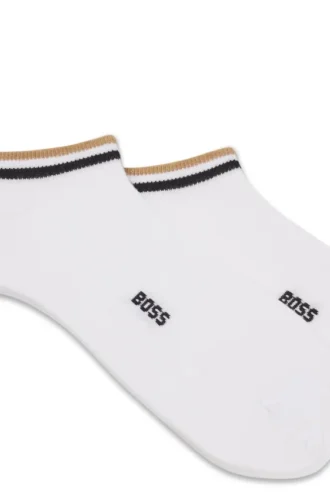Two-pack of ankle socks with signature-stripe cuffs