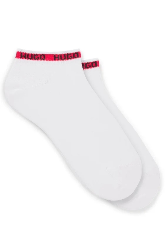 Two-pack of branded-cuff socks in an ankle length Two-pack of branded-cuff socks in an ankle length