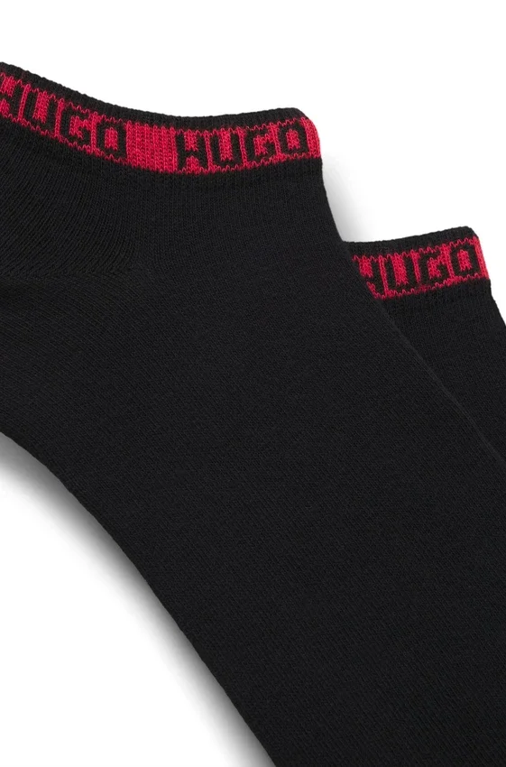Two-pack of branded-cuff socks in an ankle length Two-pack of branded-cuff socks in an ankle length