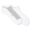 Two-pack of cotton-blend ankle socks with logos