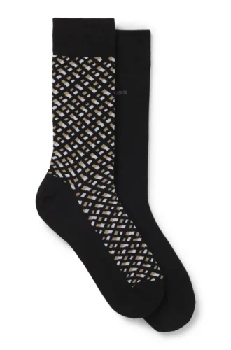 Two-pack of cotton-blend socks in a regular length