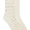 Two-pack of cotton-blend socks in a regular length