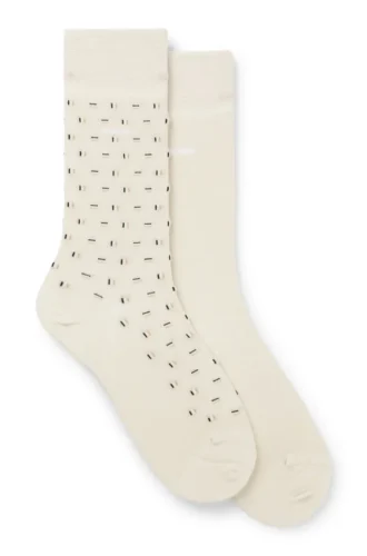 Two-pack of cotton-blend socks in a regular length