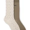 Two-pack of cotton-blend socks in a regular length