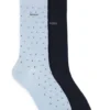 Two-pack of cotton-blend socks in a regular length