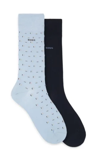 Two-pack of cotton-blend socks in a regular length