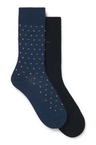 Two-pack of cotton-blend socks in a regular length