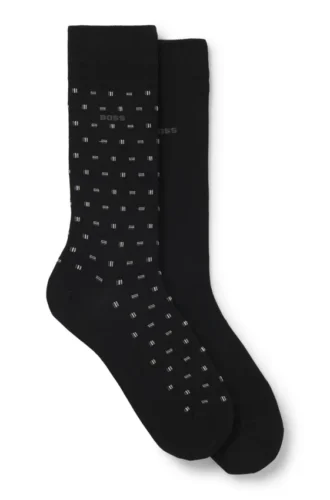 Two-pack of cotton-blend socks in a regular length