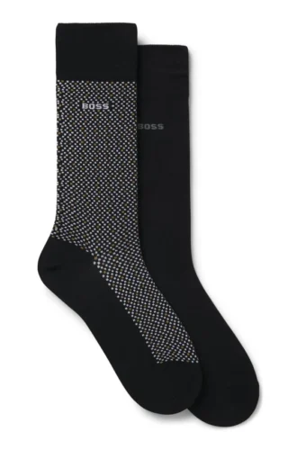 Two-pack of cotton-blend socks in a regular length