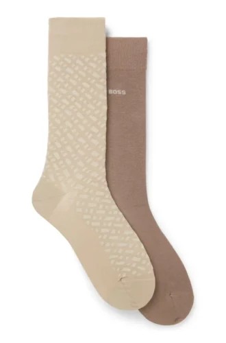Two-pack of cotton-blend socks in a regular length