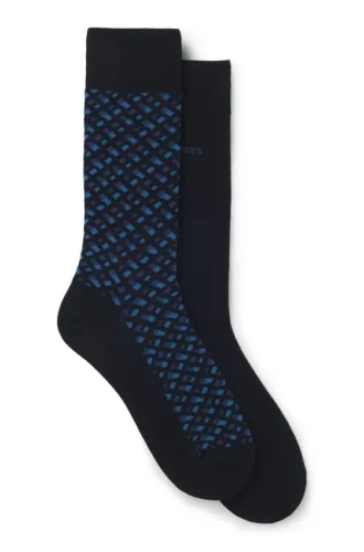 Two-pack of cotton-blend socks in a regular length