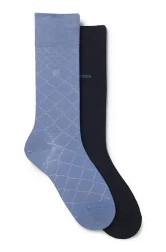 Two-pack of cotton-blend socks in a regular length
