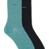 Two-pack of cotton-blend socks in a regular length
