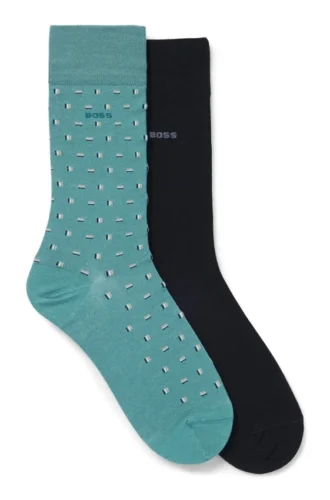 Two-pack of cotton-blend socks in a regular length Two-pack of cotton-blend socks in a regular length