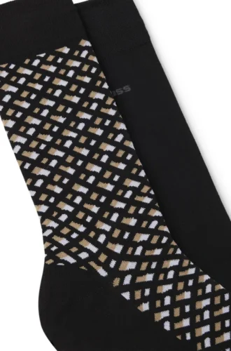 Two-pack of cotton-blend socks in a regular length