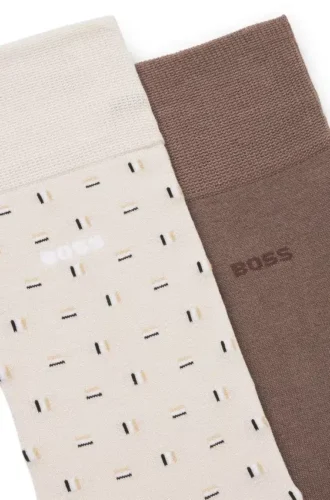 Two-pack of cotton-blend socks in a regular length