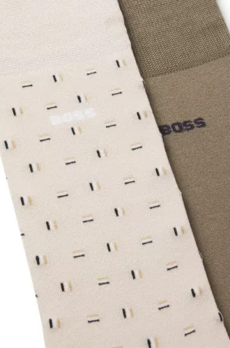 Two-pack of cotton-blend socks in a regular length