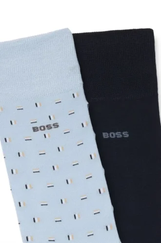 Two-pack of cotton-blend socks in a regular length