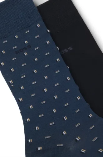 Two-pack of cotton-blend socks in a regular length