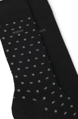 Two-pack of cotton-blend socks in a regular length