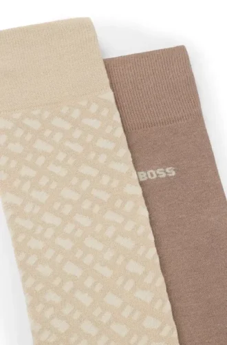 Two-pack of cotton-blend socks in a regular length
