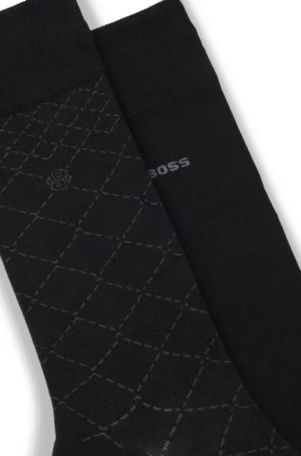 Two-pack of cotton-blend socks in a regular length