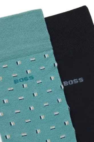 Two-pack of cotton-blend socks in a regular length Two-pack of cotton-blend socks in a regular length
