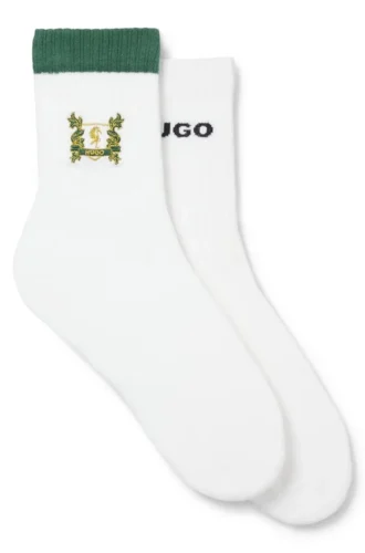 Two-pack of cotton-blend socks in a short length
