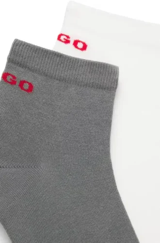 Two-pack of cotton-blend socks in a short length