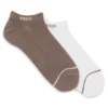 Two-pack of cotton-blend socks in an ankle length