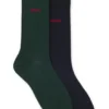 Two-pack of crew-length logo socks