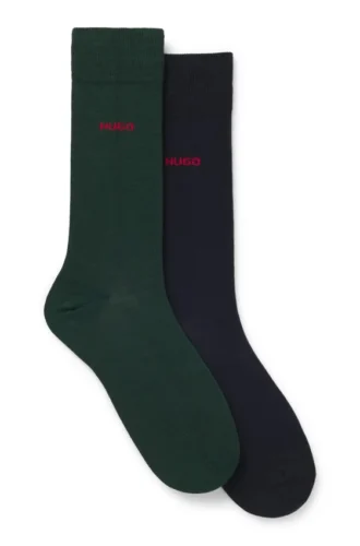 Two-pack of crew-length logo socks