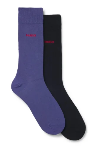 Two-pack of crew-length logo socks