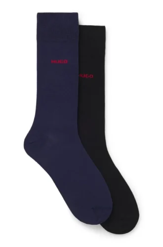 Two-pack of crew-length logo socks