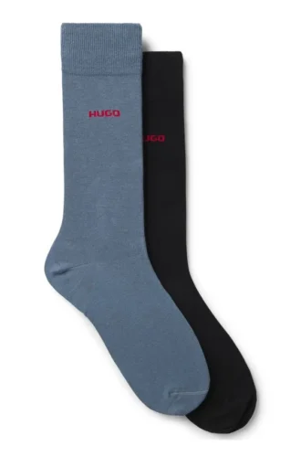 Two-pack of crew-length logo socks