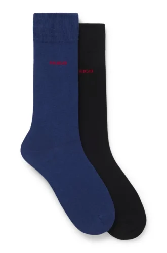 Two-pack of crew-length logo socks